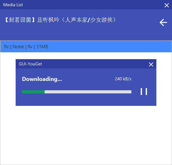 GUI You-Get 下载 Bilibili