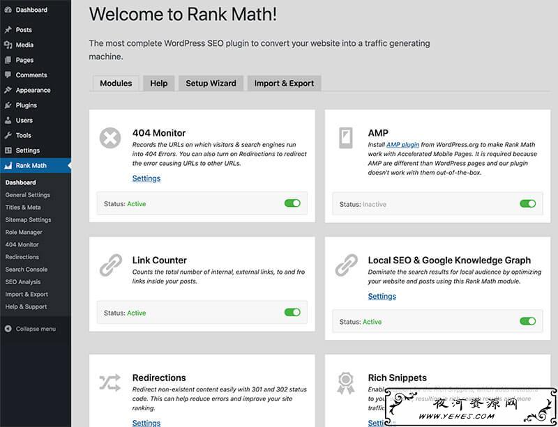 Rank Math SEO插件 免费的SEO文章优化插件