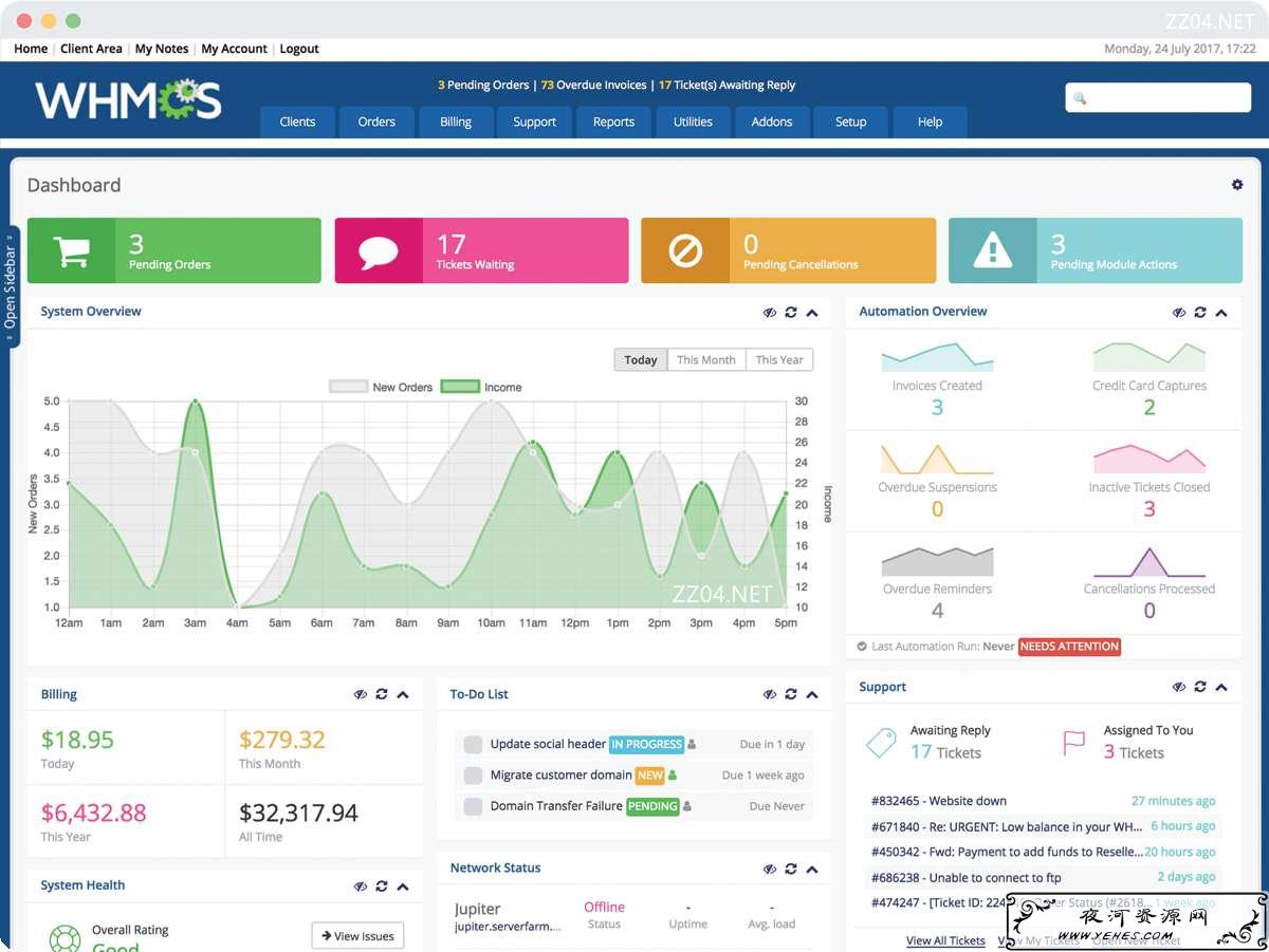 WHMCS_7.8.3_原版本下载及开心破解版授权安装