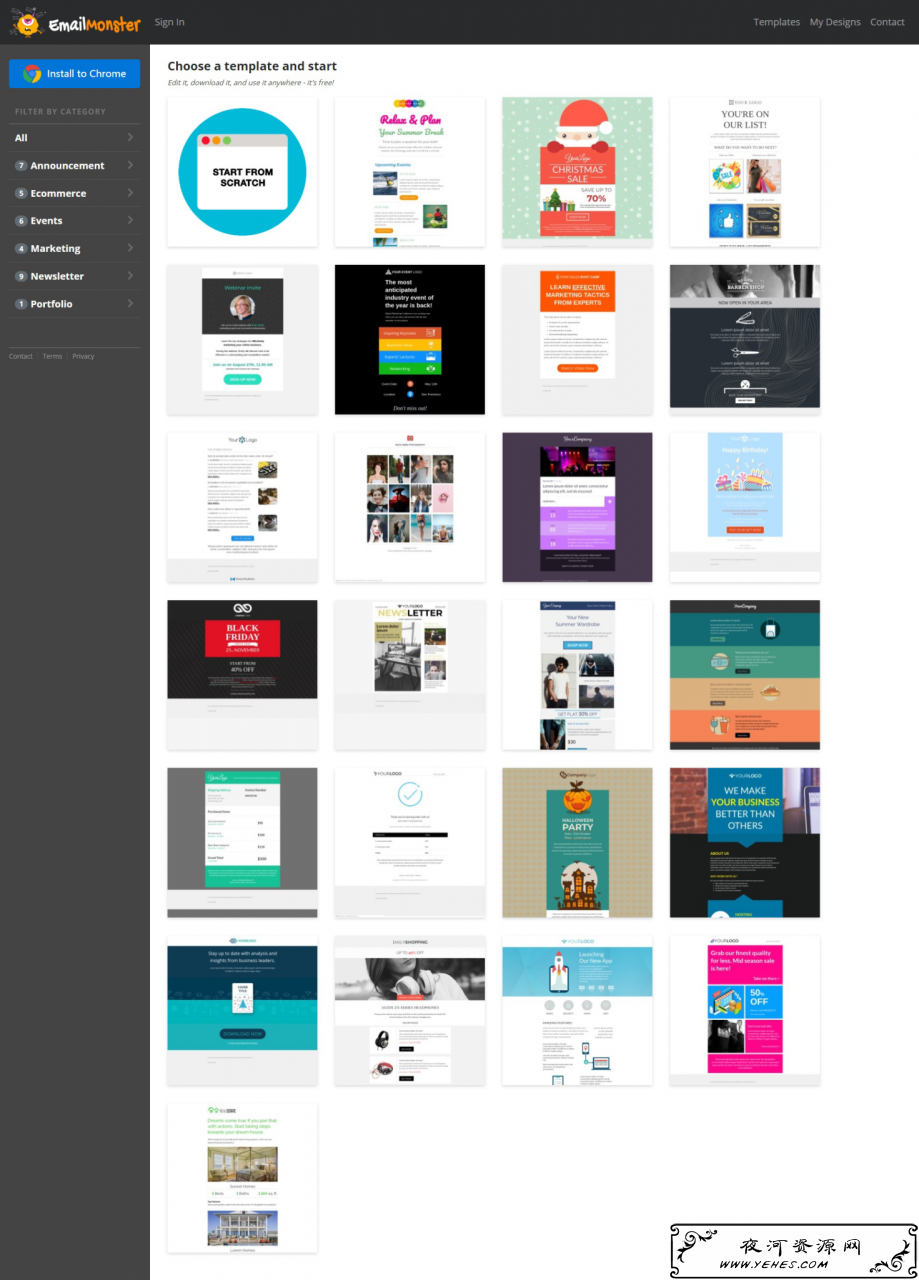 EmailMonster | 免费邮件模版编辑器