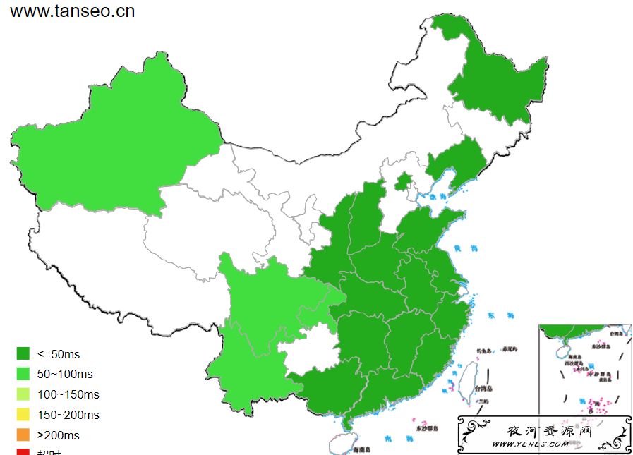 网站速度PING图