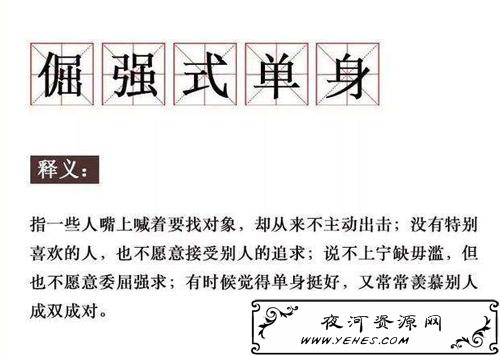 “倔强式单身”是什么意思？