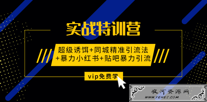 实战特训营:超级诱饵/同城精准引流法/暴力小红书/贴吧暴力引流