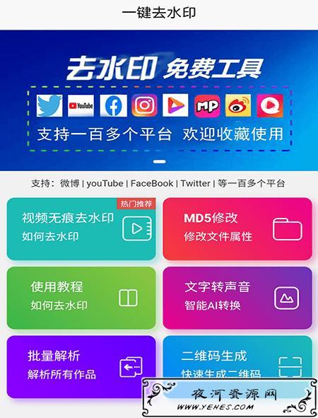 视频一键去水印v3.0支持国外网站