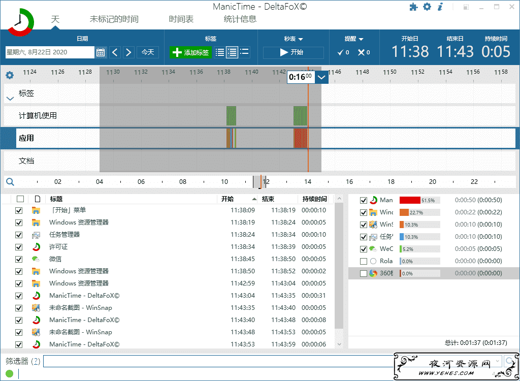 ManicTime v4.4.9.0专业版 电脑操作记录