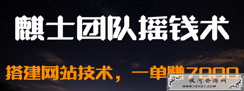 麒士团队摇钱术11：搭建网站技术，一单赚7000
