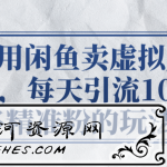 利用闲鱼卖虚拟产品，每天引流100多精准粉的玩法 【视频教程】