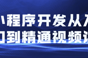 小程序开发从入门到精通视频学习课程