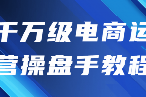 千万级电商运营操盘手教程 教你成为电商运营操盘手