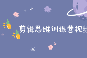 剪辑思维训练营视频教程 无障碍学习剪辑