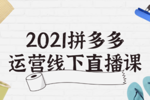 2021拼多多运营线下直播课 拼多多运营干货