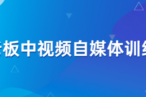 蟹老板中视频自媒体训练课