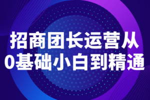 招商团长运营从0基础小白到精通