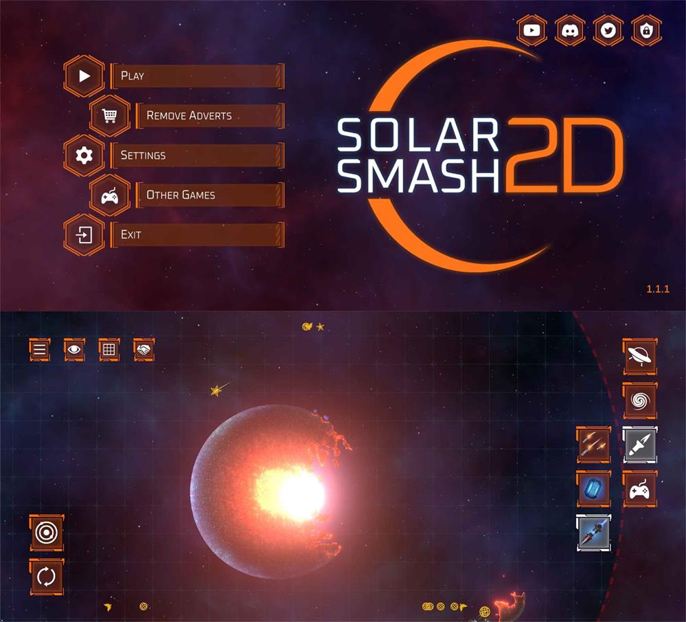 安卓破坏模拟游戏 星球爆炸模拟器2D