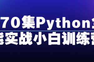 470集Python全能实战小白训练营