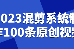 2023混剪系统制作100条原创视频