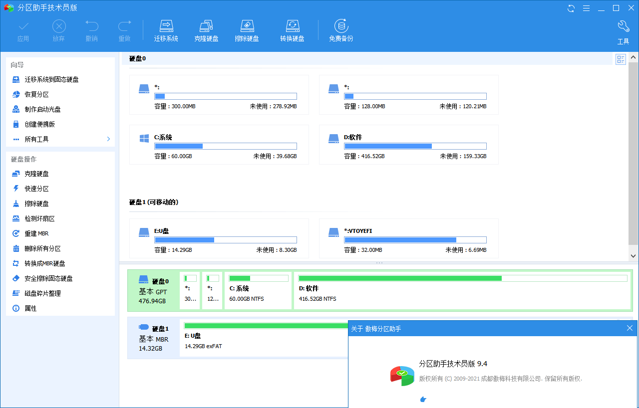 分区助手技术员 v9.15.0 特别版-1