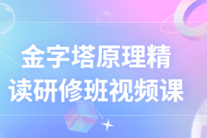 金字塔原理精读研修班视频课