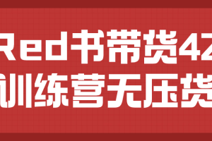 小红薯带货42天训练营无压货