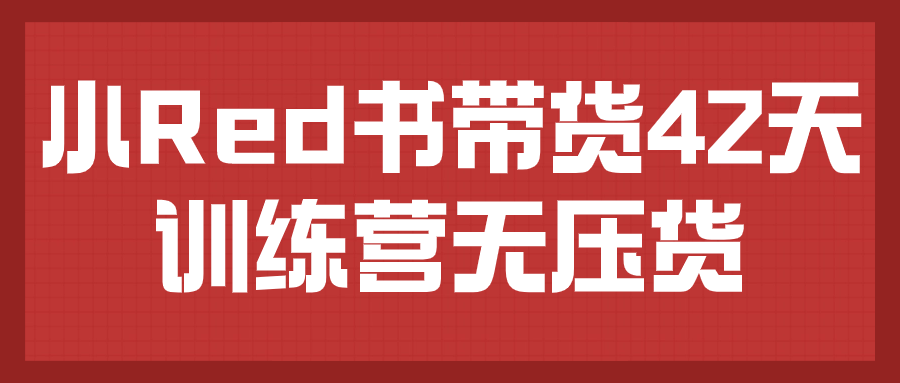 小红薯带货42天训练营无压货-1