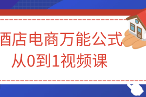 酒店电商万能公式从0到1视频课