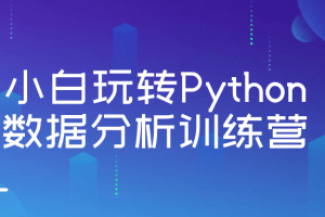 小白玩转Python数据分析训练营