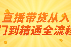 直播带货从入门到精通全流程